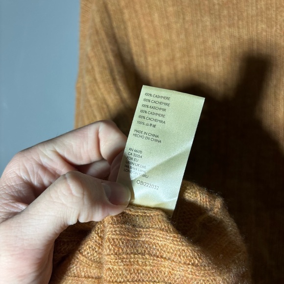 Free People Elias V Neck Cashmere Sweater in Cinnamon Size XS - Picture 6 of 6